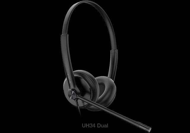 Yealink UH34 Dual Teams USB Headset, Lightweight, All Day Wearing Comfort, Ear Wideband Noise Cancelling Microphone, Leather Ear Cushions, USB-A Yealink UH34 Dual Teams USB Headset, Lightweight, All Day Wearing Comfort, Ear Wideband Noise Cancelling Microphone, Leather Ear Cushions, USB-A
